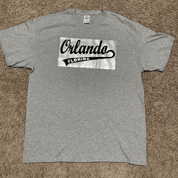 Delta Other - Orlando Florida Shirt Mens XL Grey Baseball Glossy Silver Logo Delta Pro Weight